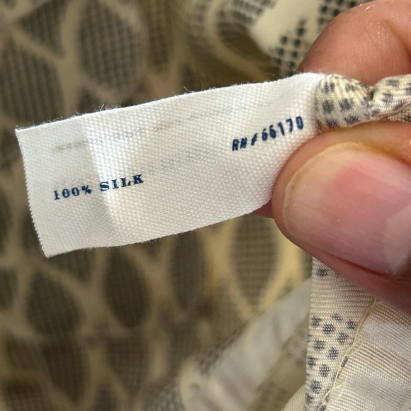 Leifsdottir Anthropologie 100% silk dress in ivory and black/gray, size 8 - Picture 9 of 11